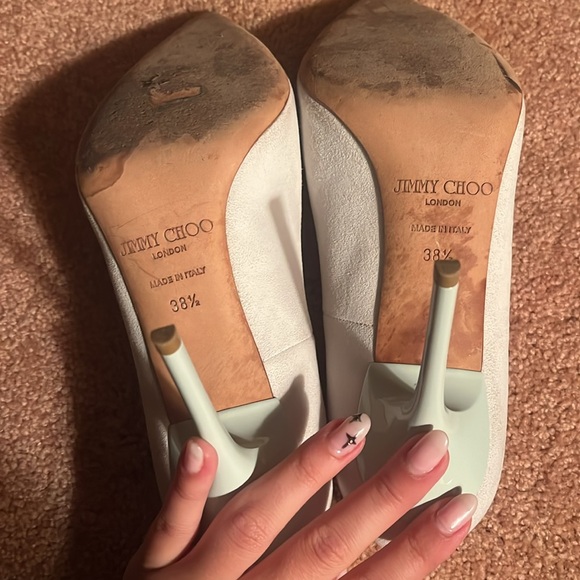 JIMMY CHOO LIGHT TURQUOISE HEELS - Picture 2 of 3